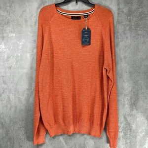 weatherproof Orange Crewneck Raglan Sleeve Texture
